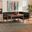 Baxton Studio Riordan Mid-Century Modern Dark Brown Faux Leather Upholstered And Walnut Brown Finished Wood 3-Piece Dining Nook Set
