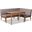 Baxton Studio Riordan Mid-Century Modern Grey Fabric Upholstered And Walnut Brown Finished Wood 3-Piece Dining Nook Set