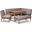 Baxton Studio Riordan Mid-Century Modern Grey Fabric Upholstered And Walnut Brown Finished Wood 5-Piece Dining Nook Set