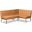 Baxton Studio Riordan Mid-Century Modern Tan Faux Leather Upholstered And Walnut Brown Finished Wood 2-Piece Dining Nook Banquette Set