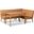 Baxton Studio Riordan Mid-Century Modern Tan Faux Leather Upholstered And Walnut Brown Finished Wood 3-Piece Dining Nook Set
