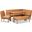 Baxton Studio Riordan Mid-Century Modern Tan Faux Leather Upholstered And Walnut Brown Finished Wood 5-Piece Dining Nook Set