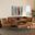 Baxton Studio Riordan Mid-Century Modern Tan Faux Leather Upholstered And Walnut Brown Finished Wood 5-Piece Dining Nook Set
