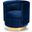 Baxton Studio Saffi Glam and Luxe Royal Blue Velvet Fabric Upholstered Gold Finished Swivel Accent Chair