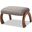 Baxton Studio Sandrine Modern And Contemporary Grey Fabric Upholstered Walnut Brown Finished Wood Ottoman