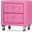 Baxton Studio Stella Crystal Tufted Pink Leather Modern Nightstand