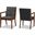 Baxton Studio Theresa Mid-Century Modern Dark Grey Fabric Upholstered and Walnut Brown Finished Wood Living Room Accent Chair Set of 2