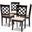 Baxton Studio Verner Modern And Contemporary Sand Fabric Upholstered Espresso Brown Finished Wood Dining Chair Set Of 4