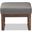 Baxton Studio Yashiya Mid-Century Retro Modern Grey Fabric Upholstered Ottoman Stool