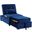 Bayani Velvet Adjustable Sleeper Lounge Chaise In Blue