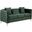 Bayberry Green Velvet Sofa With 3 Pillows