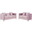 Bayberry Pink Velvet Sofa Loveseat Living Room Set