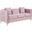 Bayberry Pink Velvet Sofa With 3 Pillows