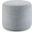 Bayley Cotton Round Braided Pouf In Natural and Blue
