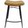 Bayu Leather Upholstered Saddle Seat Backless Counter Height Stool Antique Camel and Black Set of 2