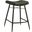 Bayu Leather Upholstered Saddle Seat Backless Counter Height Stool Antique Espresso and Black Set of 2