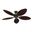 Bayview 54 Inch Damp Rated Ceiling Fan and Pull Chain In Provencal Gold and Antique Dark