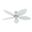 Bayview 54 Inch Damp Rated Ceiling Fan and Pull Chain In White