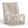 Bazaar Sand Armless Club Chair in Medium Wood