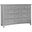 Bonanza Gray 8 Drawer Triple Dresser