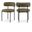 Beacon Boucle Fabric Dining Chair Set of 2 In Olive Green