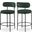 Beacon Boucle Fabric Stool Set of 2 In Green