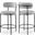 Beacon Boucle Fabric Stool Set of 2 In Grey