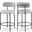 Beacon Vegan Leather Seat Stool Set of 2 In Taupe