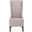 Becall Taupe and Cherry Mahogany Linen 20 Inch Dining Chair with Flat Nailhead Detail