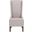 Becall Taupe and Cherry Mahogany Linen 20 Inch Dining Chair with Silver Nailhead Detail