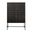 Becca 2-Door Tall Cabinet In Antique Black Finish on Solid Pine Wood