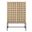 Becca 2-Door Tall Cabinet In Sand Oak Finish on Solid Pine Wood