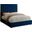 Becca Velvet King Bed In Navy