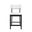 Beck Upholstered Split Back Counter Stool Set of 2 In Black