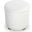 Becka Round Boucle Storage Ottoman In Ivory and Natural