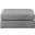 Beckham Durable Linen Textured Fabric Ottoman In Grey