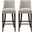 Beever Barstool Set of 2 In Taupe