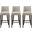 Beever Barstool Set of 3 In Taupe