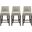 Beever Counter Stool Set of 3 In Taupe