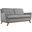Beguile Upholstered Fabric Loveseat In Light Gray