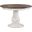 Bella Dining Table In Distressed Cocoa Brown and Cotton White