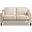 Bella Leather Loveseat In Vanilla