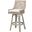 Bella Swivel Rattan Bar Stool with Cushion In Grey