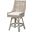 Bella Swivel Rattan Counter Stool with Cushion In Grey