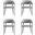 Belle Dining Chair Set of 4 In Stone Grey