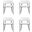 Belle Dining Chair Set of 4 In White