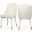 Belle Velvet Dining Chair Set of 2 In Cream
