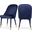 Belle Velvet Dining Chair Set of 2 In Navy