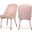 Belle Velvet Dining Chair Set of 2 In Pink