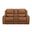 Belmont Zero Gravity Power Reclining Tilt Console Loveseat with Headrest and Foodrest In Lyric Caramel